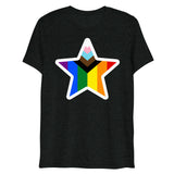 Stars and Progress (Triblend) - Charcoal-Black Triblend