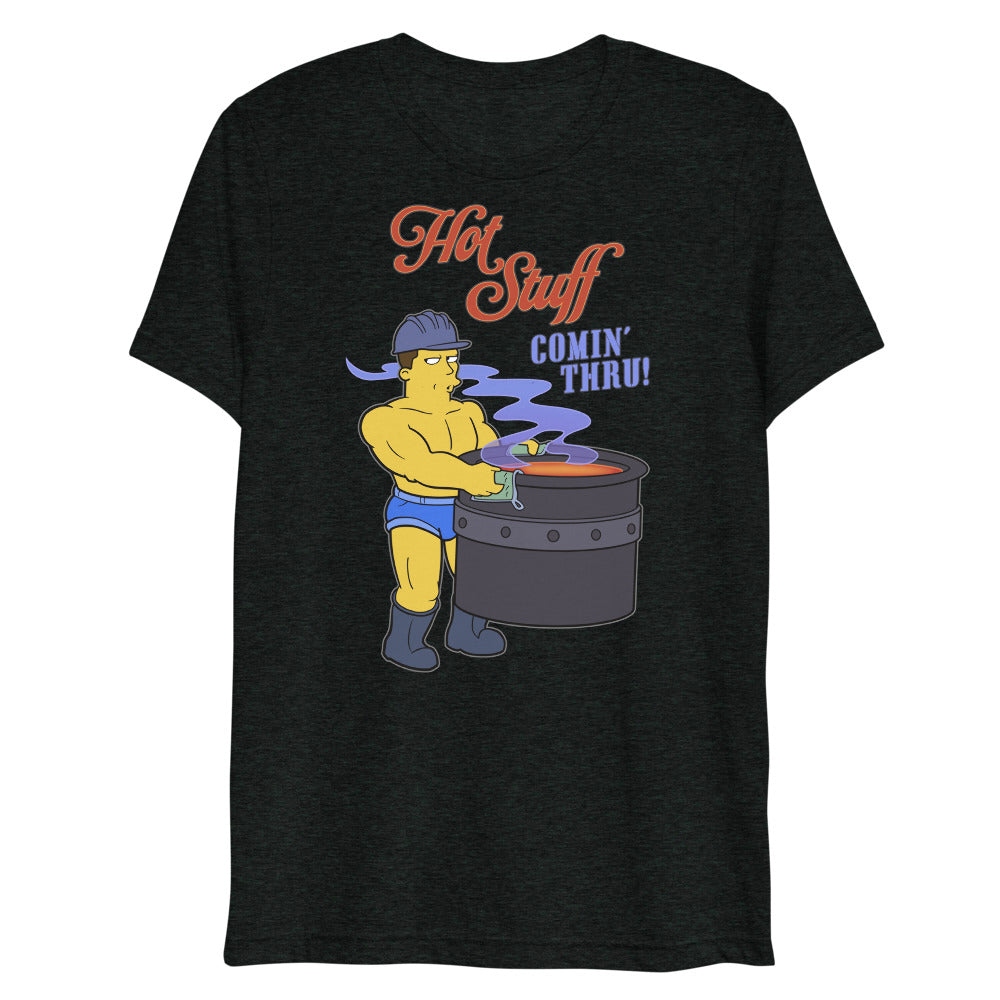 Hot Stuff Comin’ Thru (Triblend) - Charcoal-Black Triblend