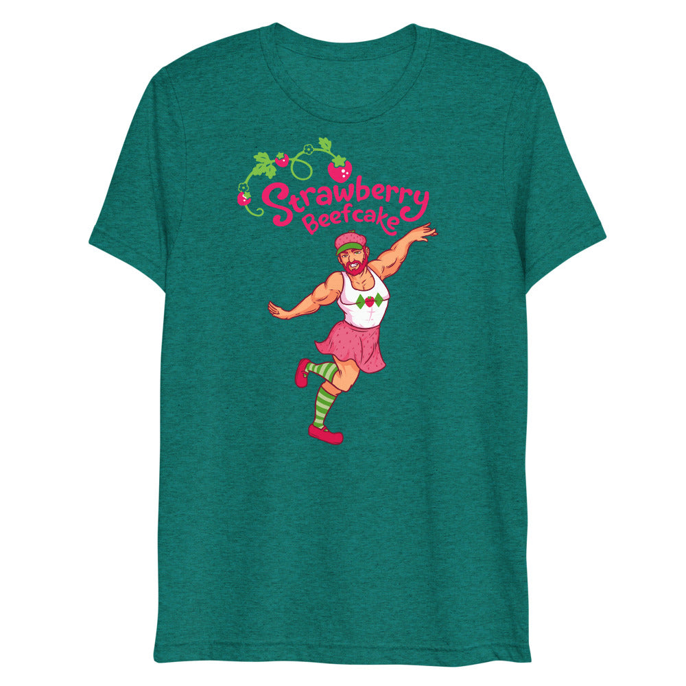 Strawberry Beefcake (Triblend) - Teal Triblend