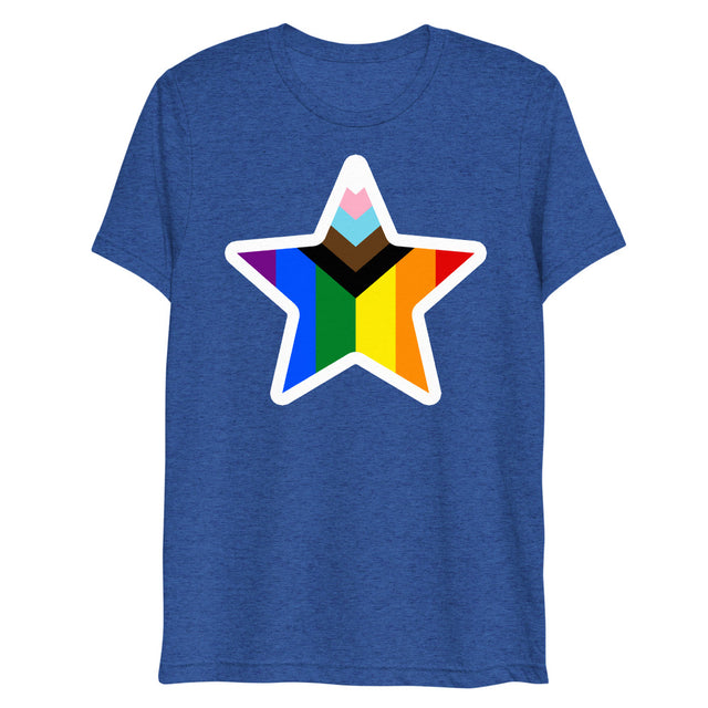 Stars and Progress (Triblend) - True Royal Triblend