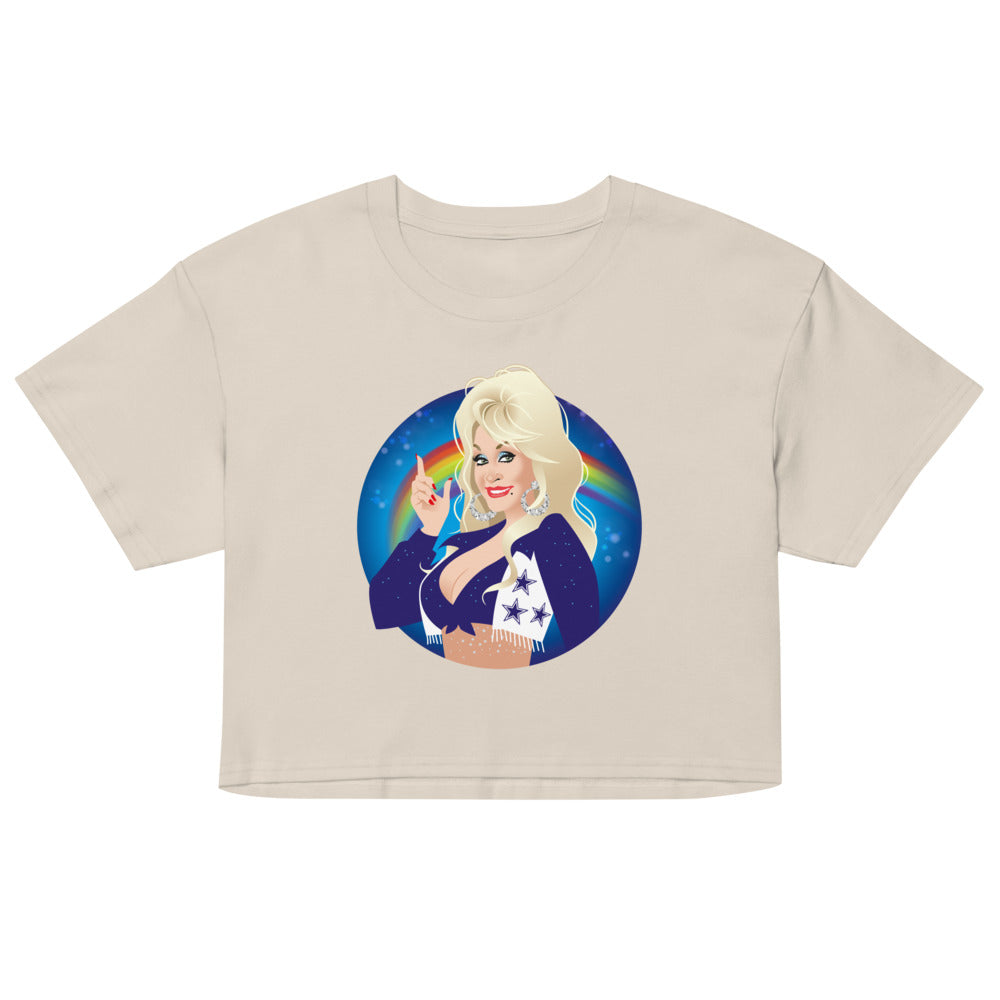 Here Comes the Rainbow (Crop Top) - Bone