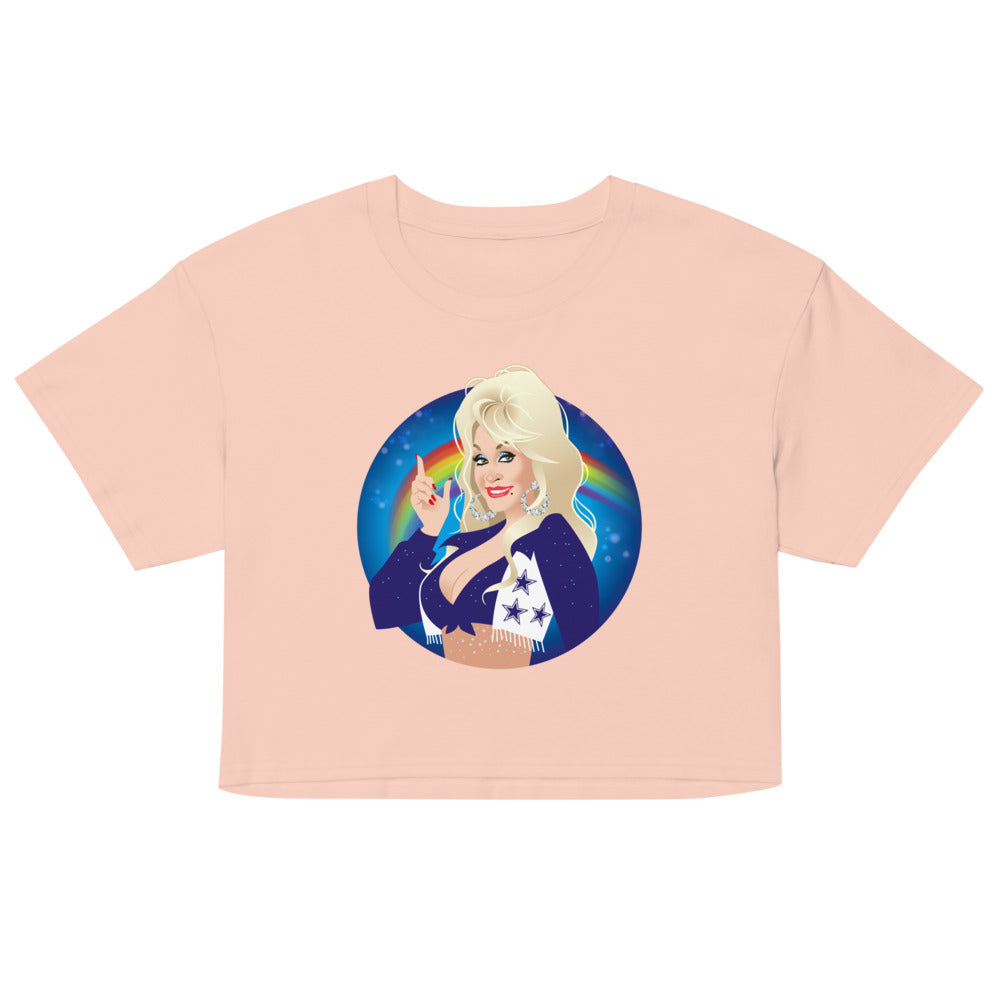 Here Comes the Rainbow (Crop Top) - Pale Pink