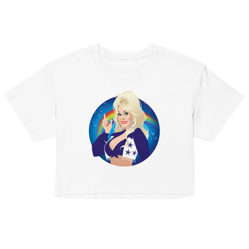 Here Comes the Rainbow (Crop Top) - White