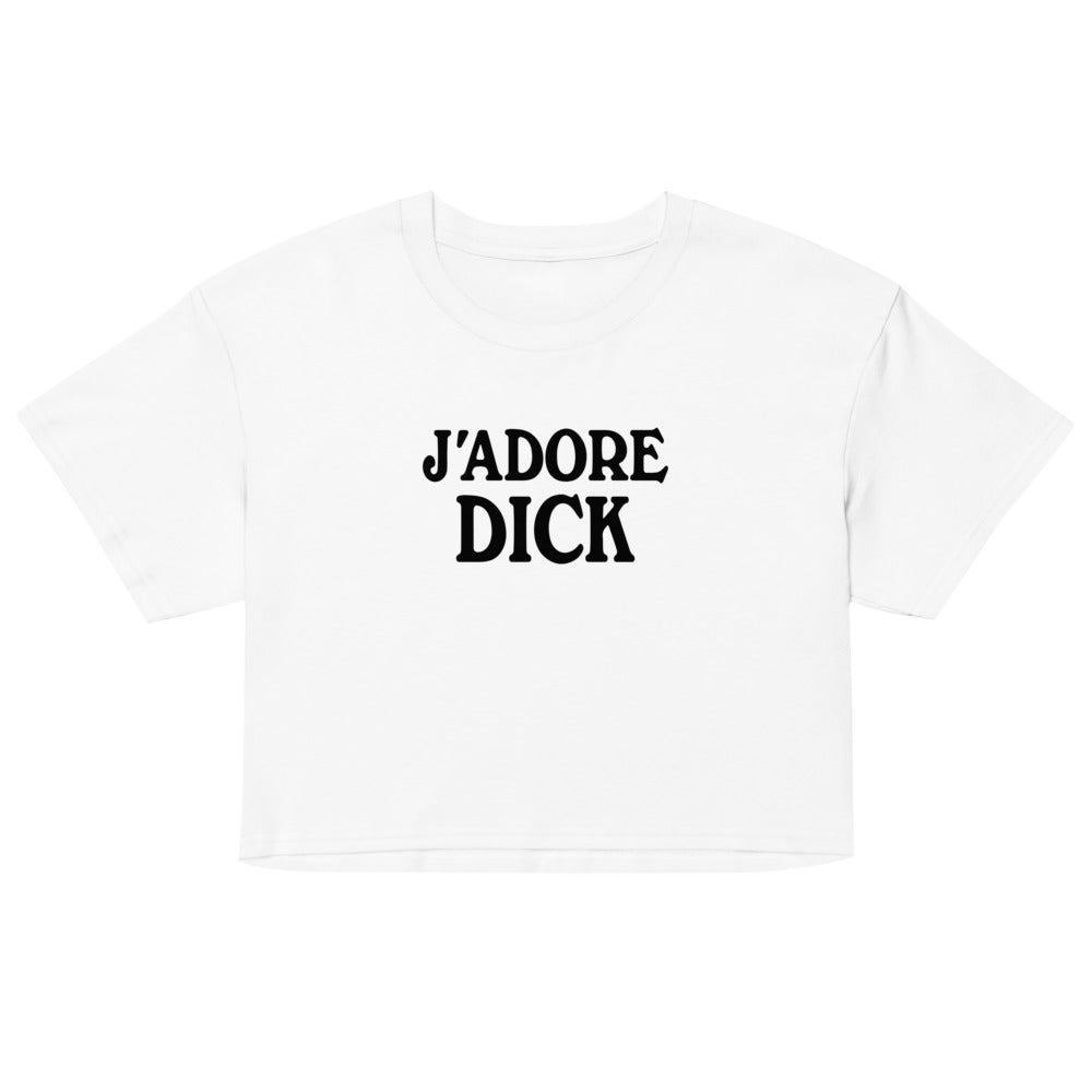 J'Adore Dick (Crop Top) - White