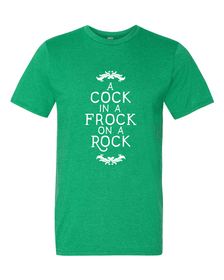 A Cock in a Frock on a Rock-T-Shirts-Swish Embassy