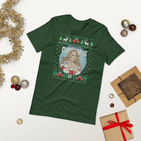 All I Want for XMas (Ugly Christmas)-T-Shirts-Swish Embassy