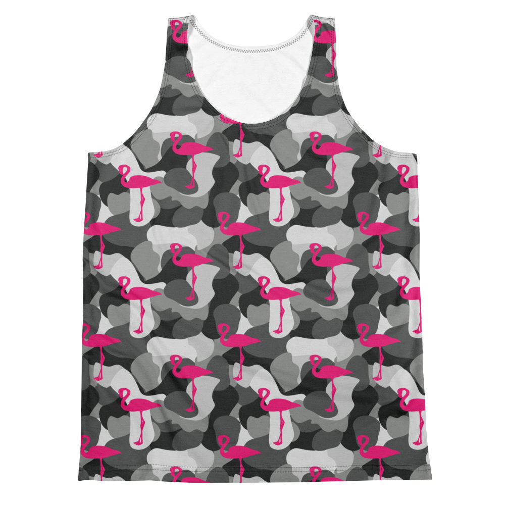 Battle Flamingo (Allover Tank Top)-Allover Tank Top-Swish Embassy