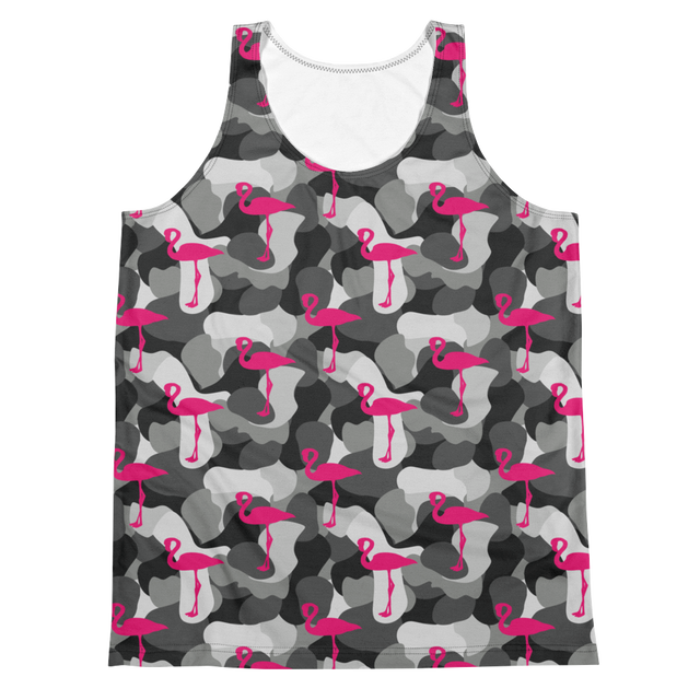 Battle Flamingo (Allover Tank Top)-Allover Tank Top-Swish Embassy