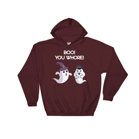 Boo, You Whore! (Hoodie)-Hoodie-Swish Embassy