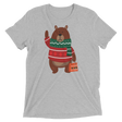 Christmas Bear (Retail Triblend)-Triblend T-Shirt-Swish Embassy