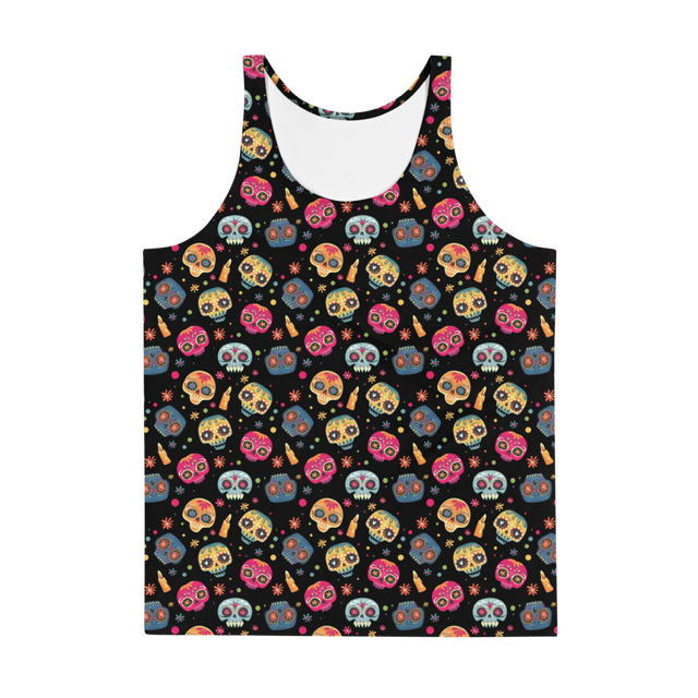 Dia de los Muertos (Allover Tank Top)-Allover Tank Top-Swish Embassy