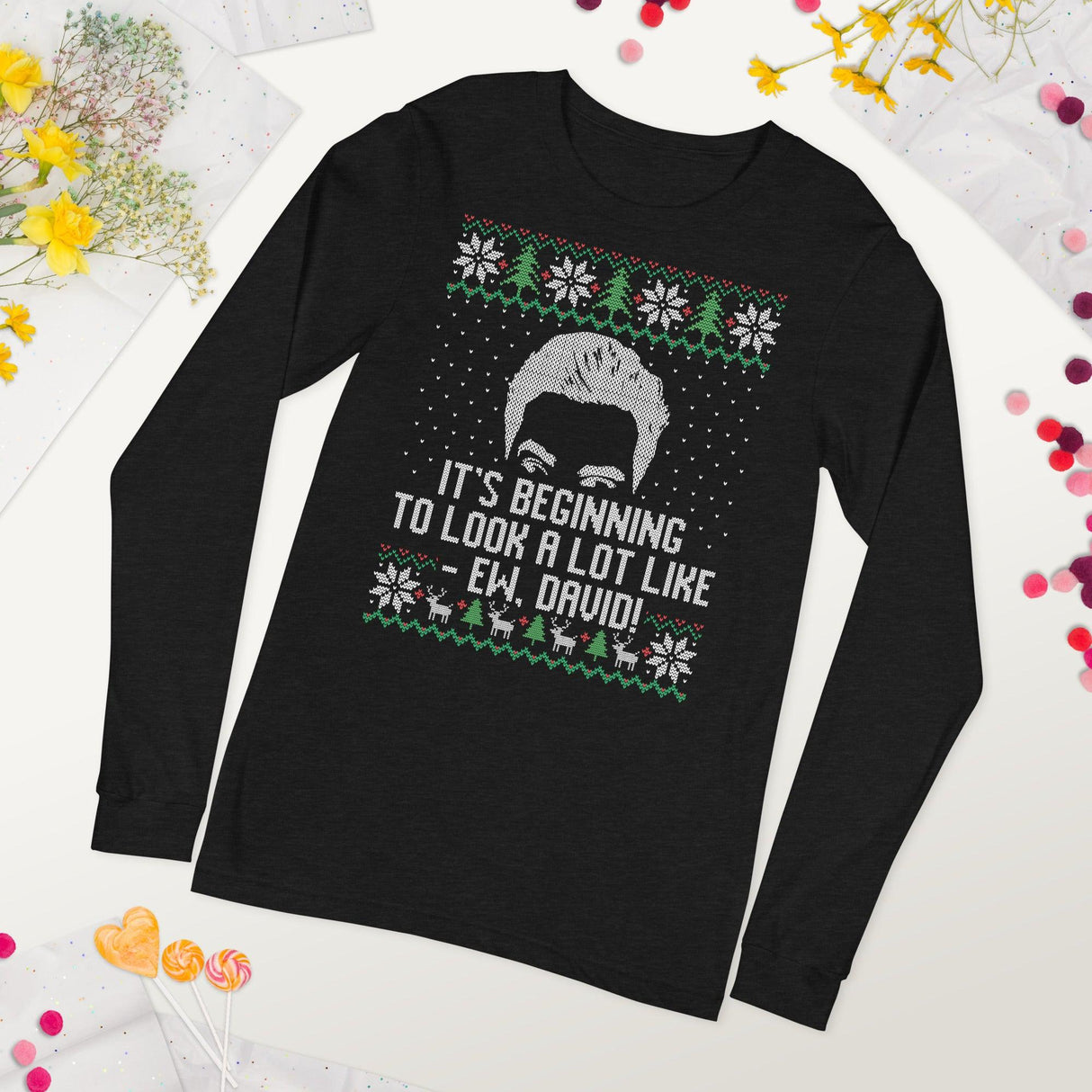 Ew David (Ugly Christmas)-T-Shirts-Swish Embassy