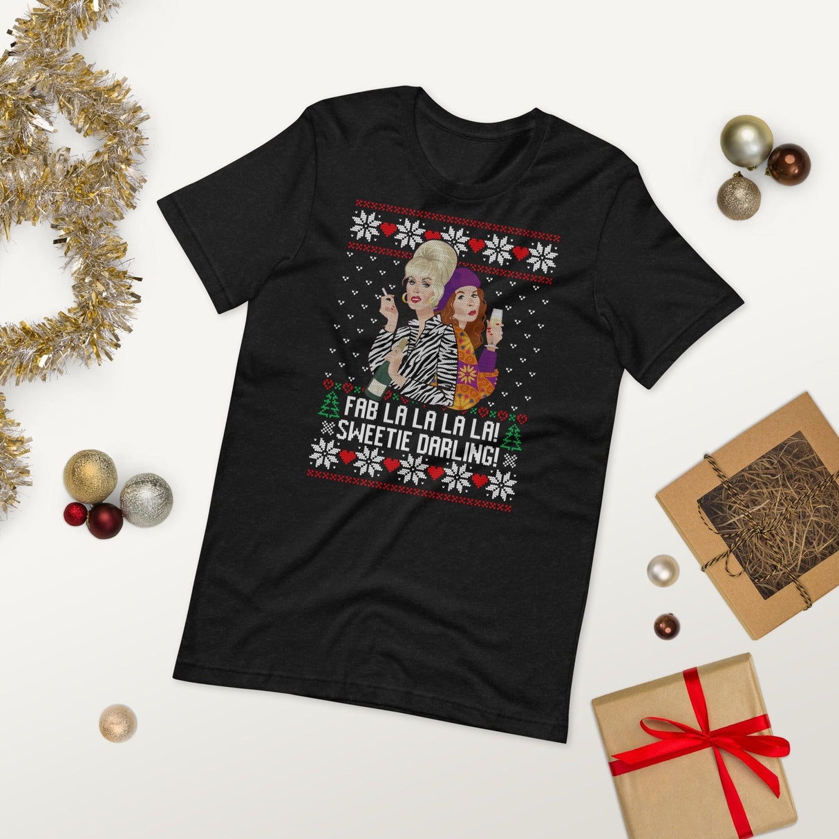 Fab La La La La (Ugly Christmas)-T-Shirts-Swish Embassy