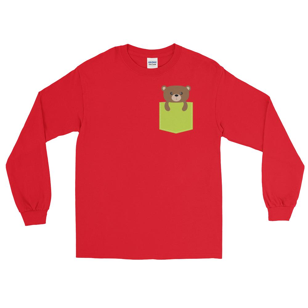 Faux Pocket Bear (Long Sleeve)-Long Sleeve-Swish Embassy