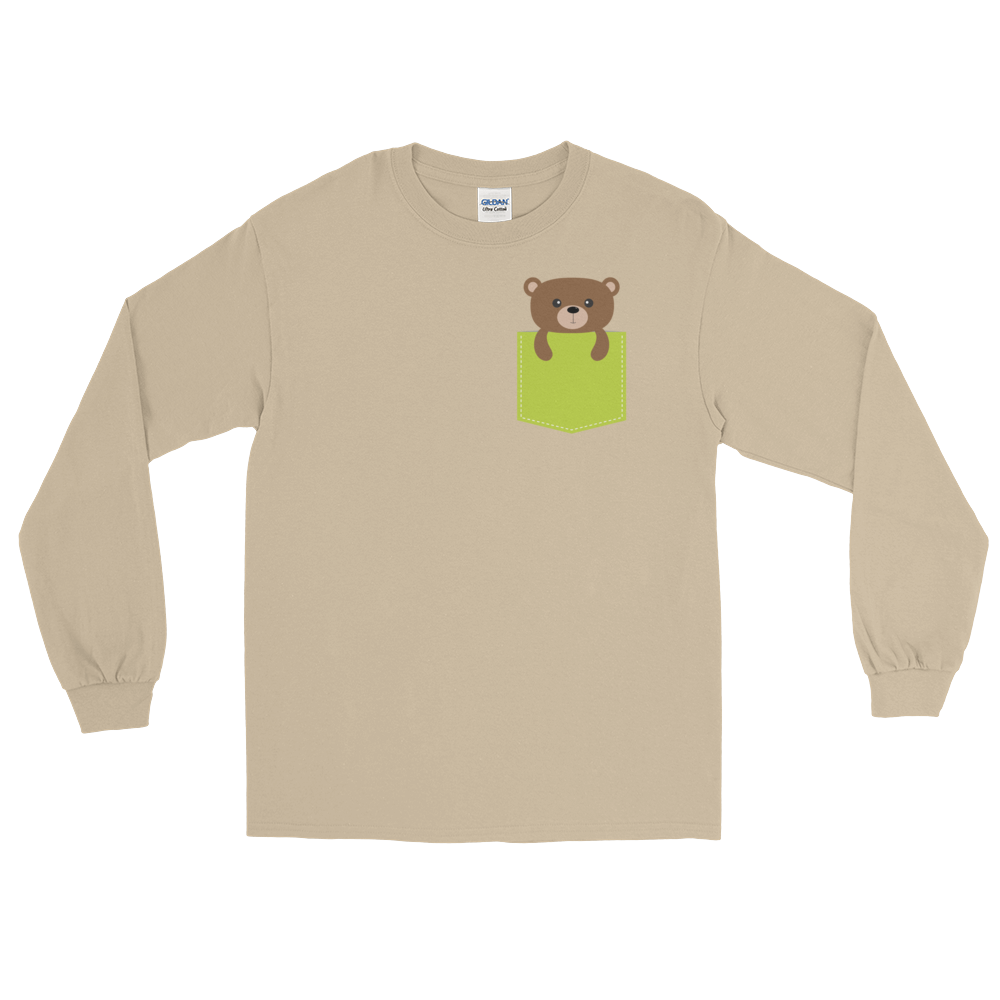 Faux Pocket Bear (Long Sleeve)-Long Sleeve-Swish Embassy