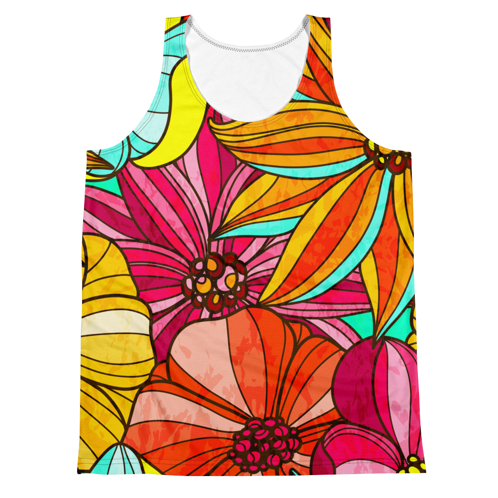 Festive Flower (Allover Tank Top)-Allover Tank Top-Swish Embassy