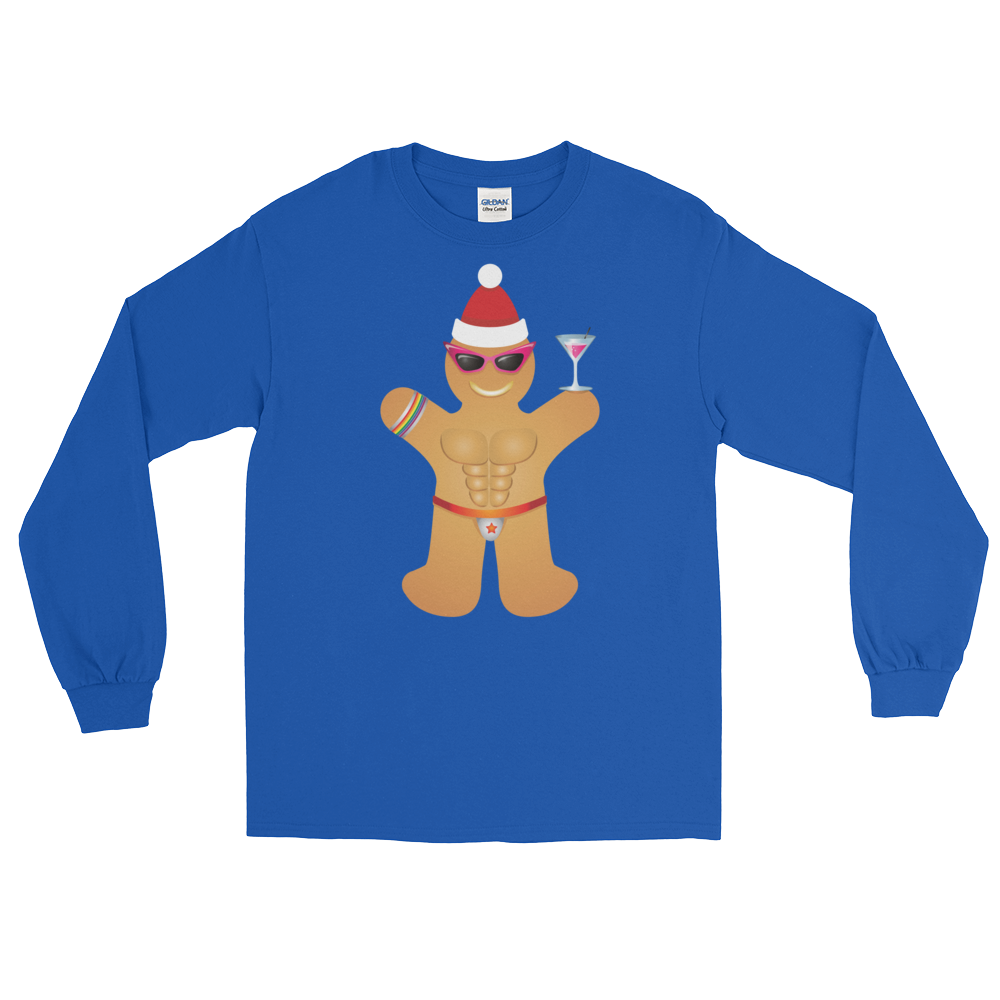 Gingerbread Circuit Man (Long Sleeve)-Long Sleeve-Swish Embassy