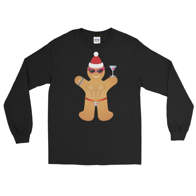 Gingerbread Circuit Man (Long Sleeve)-Long Sleeve-Swish Embassy