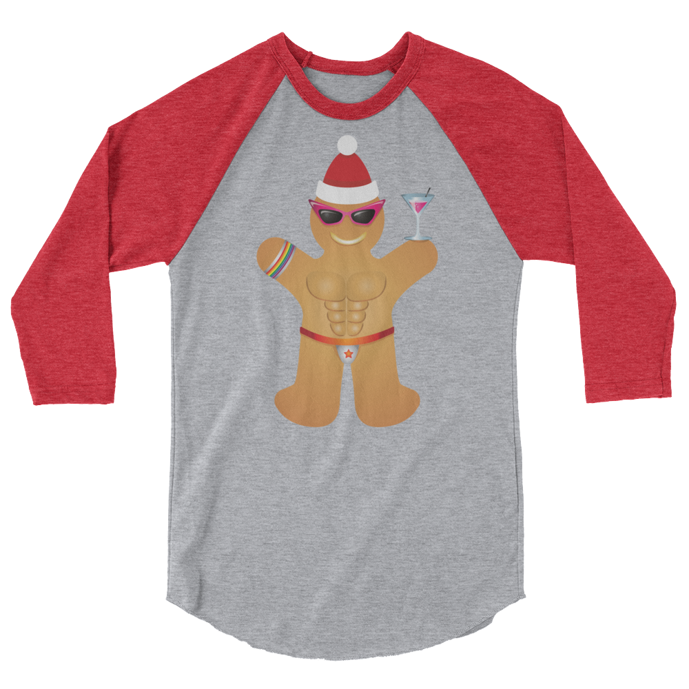 Gingerbread Circuit Man (Raglan)-Raglan-Swish Embassy