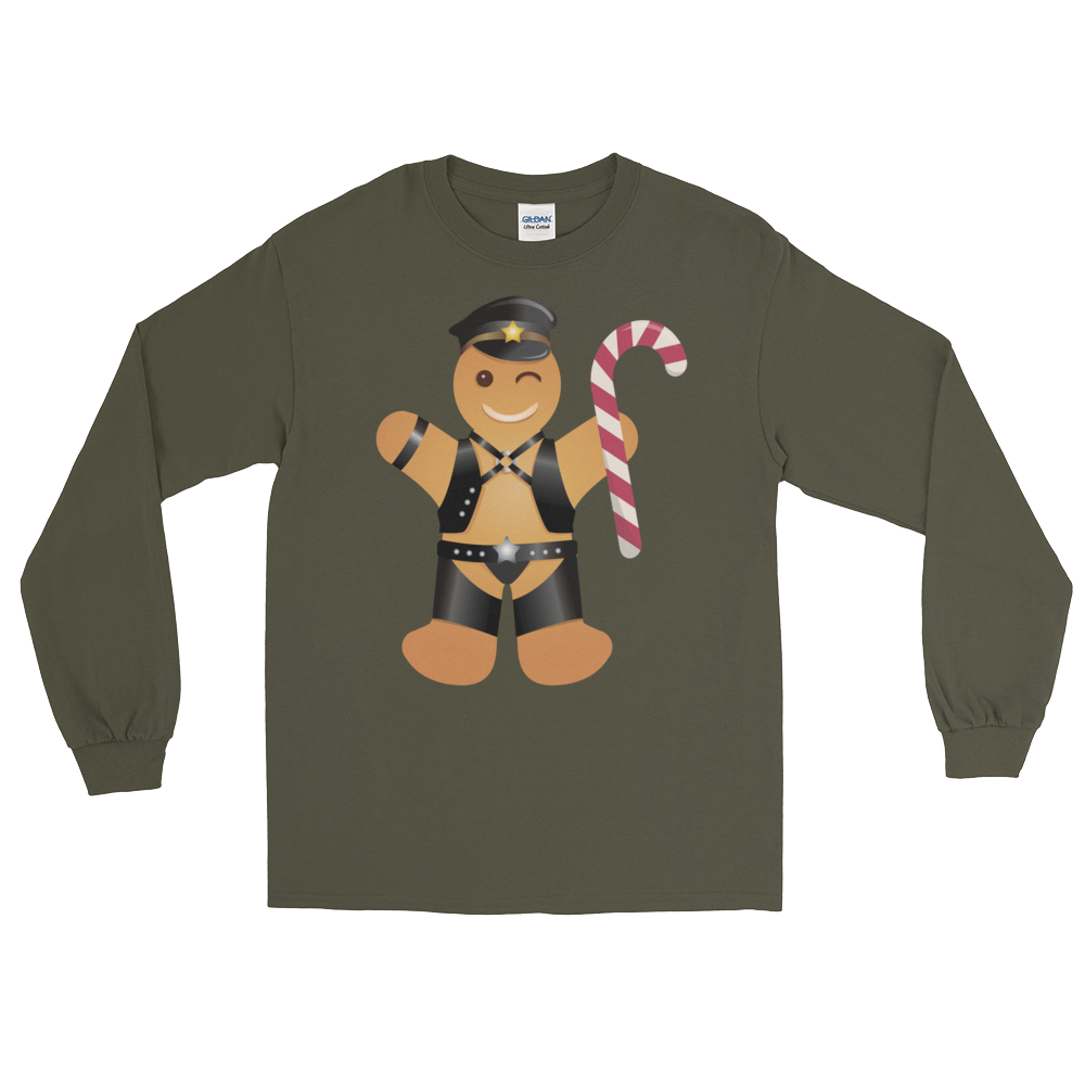 Gingerbread Leather Man (Long Sleeve)-Long Sleeve-Swish Embassy