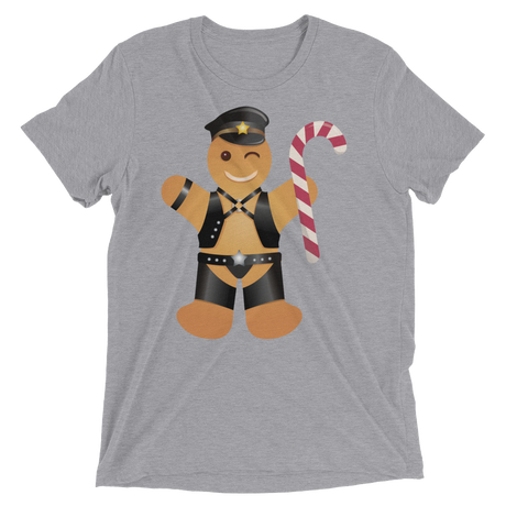 Gingerbread Leather Man (Retail Triblend)-Triblend T-Shirt-Swish Embassy