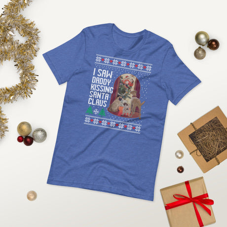 I Saw Daddy Kissing Santa Claus (Ugly Christmas)-T-Shirts-Swish Embassy