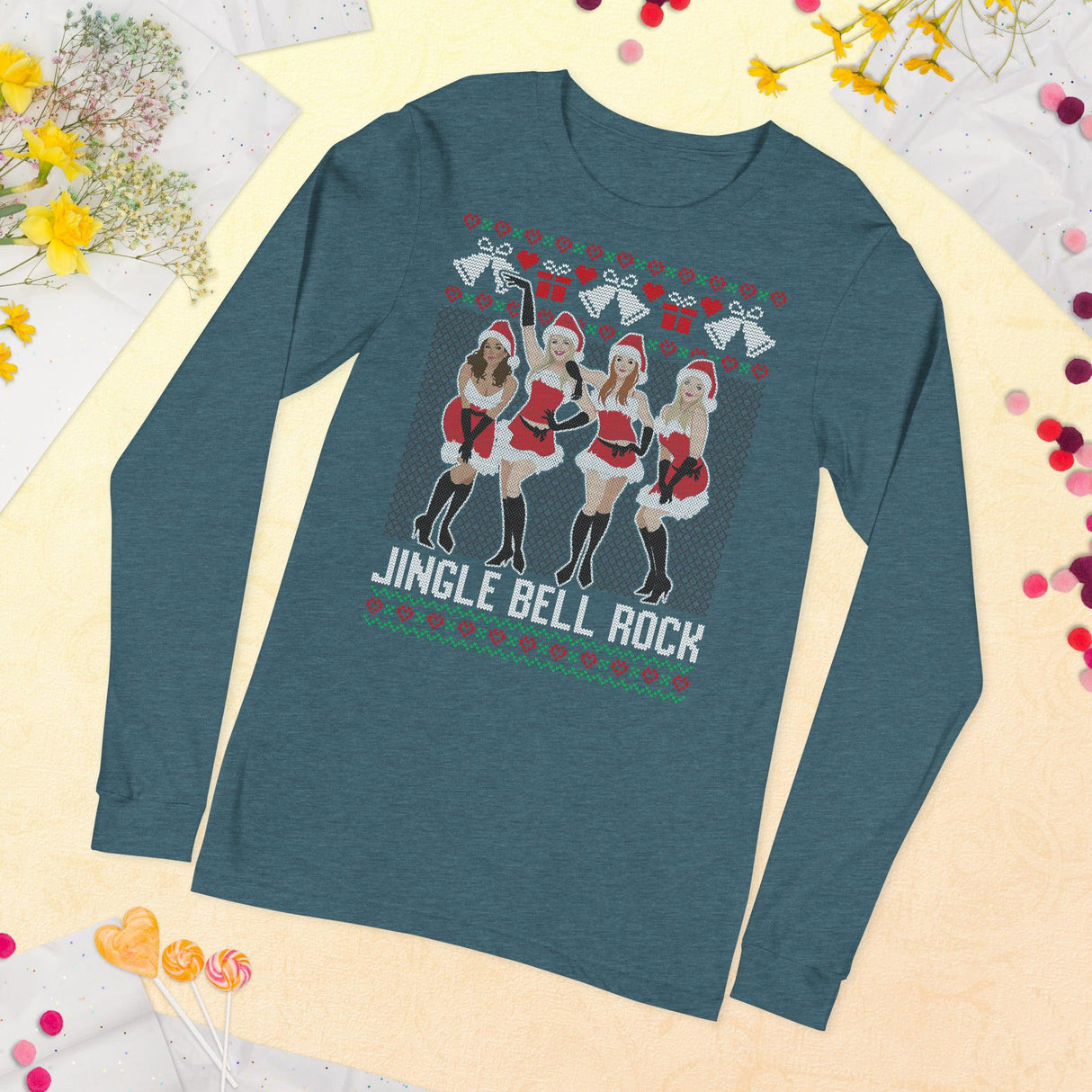 Jingle Bell Rock (Ugly Christmas)-T-Shirts-Swish Embassy