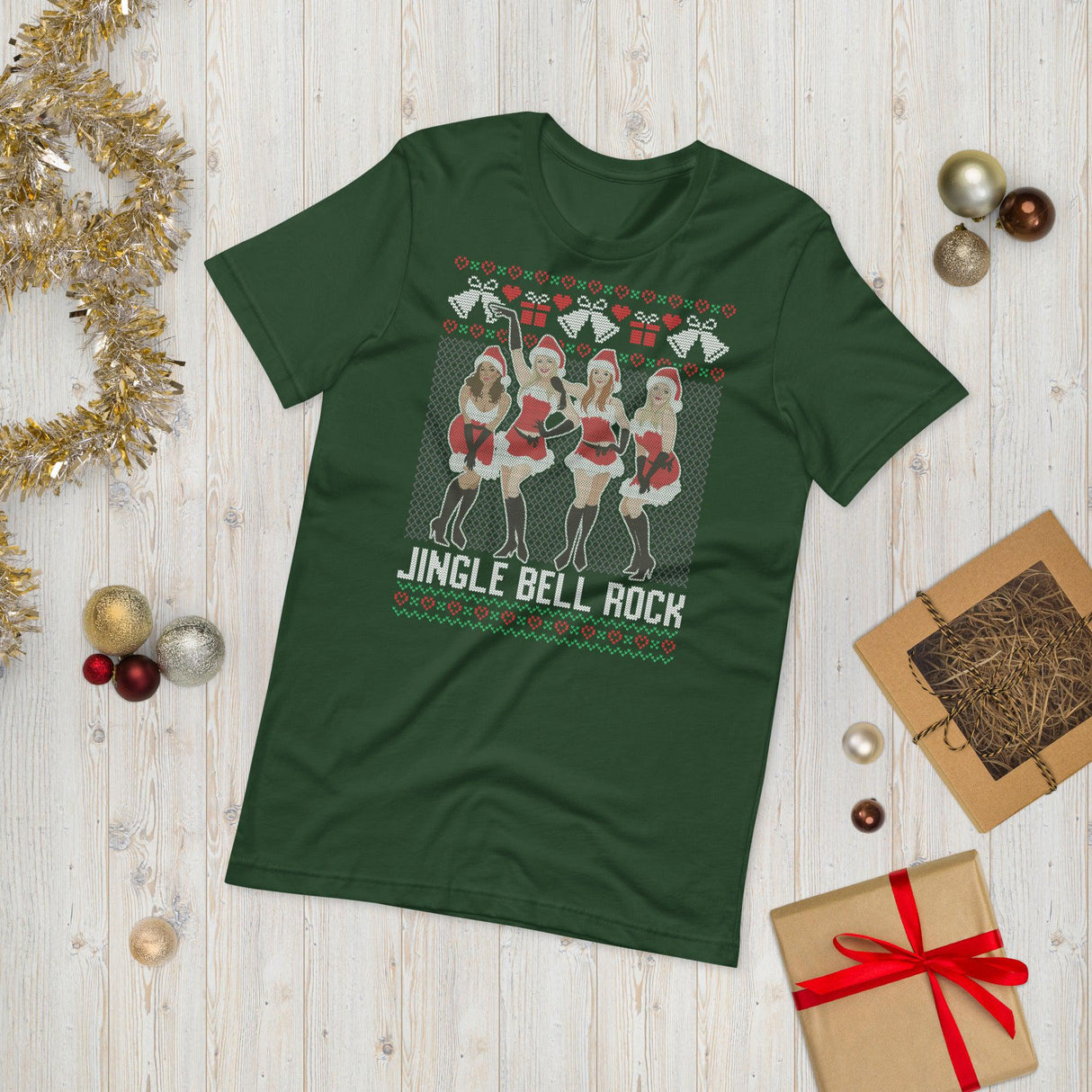 Jingle Bell Rock (Ugly Christmas)-T-Shirts-Swish Embassy