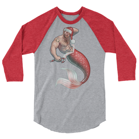 Merman Christmas (Raglan)-Raglan-Swish Embassy