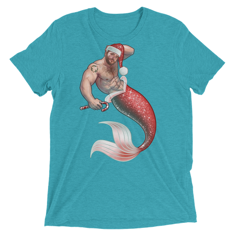 Merman Christmas (Retail Triblend)-Triblend T-Shirt-Swish Embassy