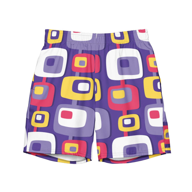 Mid-Century Purple (Swim Trunks)-Swim Trunks-Swish Embassy