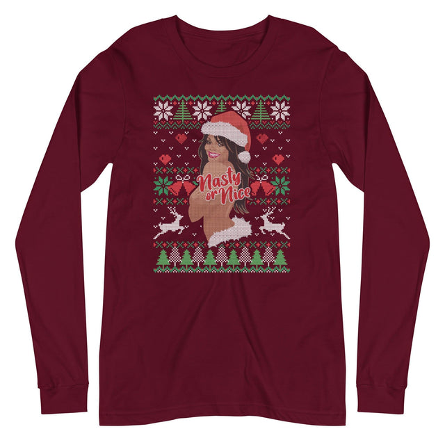 Nasty or Nice (Ugly Christmas)-Christmas T-Shirts-Swish Embassy