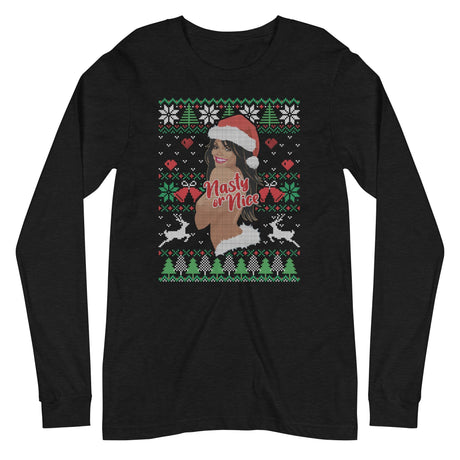 Nasty or Nice (Ugly Christmas)-T-Shirts-Swish Embassy