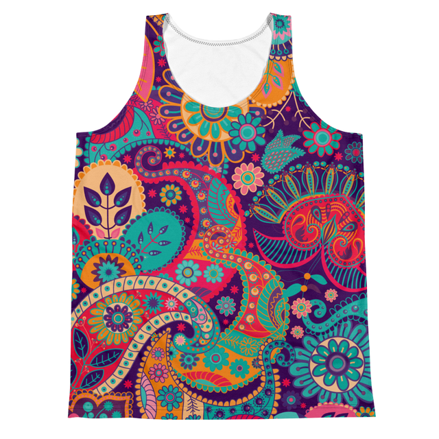 Paisley (Allover Tank Top)-Allover Tank Top-Swish Embassy