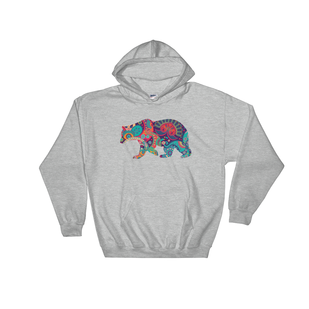 Paisley Bear (Hoodie)-Hoodie-Swish Embassy