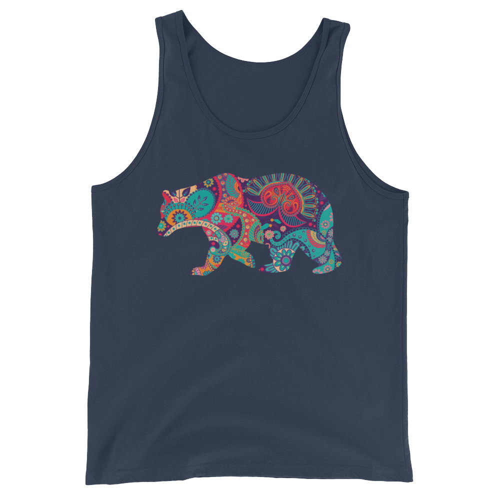 Paisley Bear (Tank Top)-Tank Top-Swish Embassy