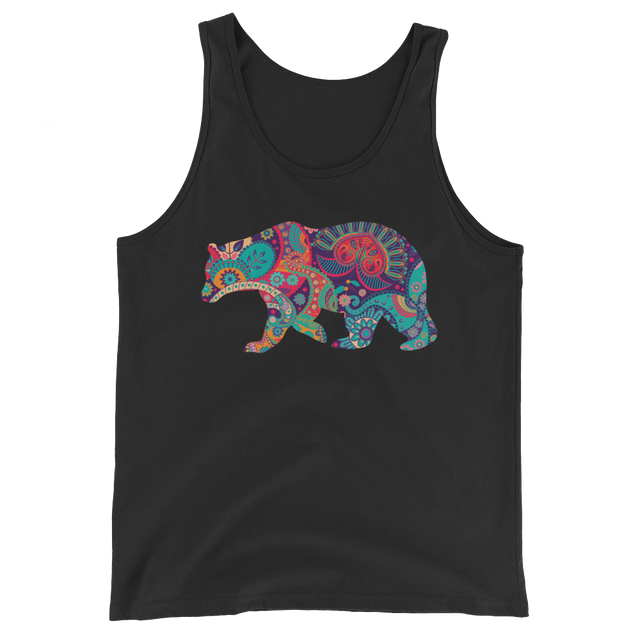 Paisley Bear (Tank Top)-Tank Top-Swish Embassy