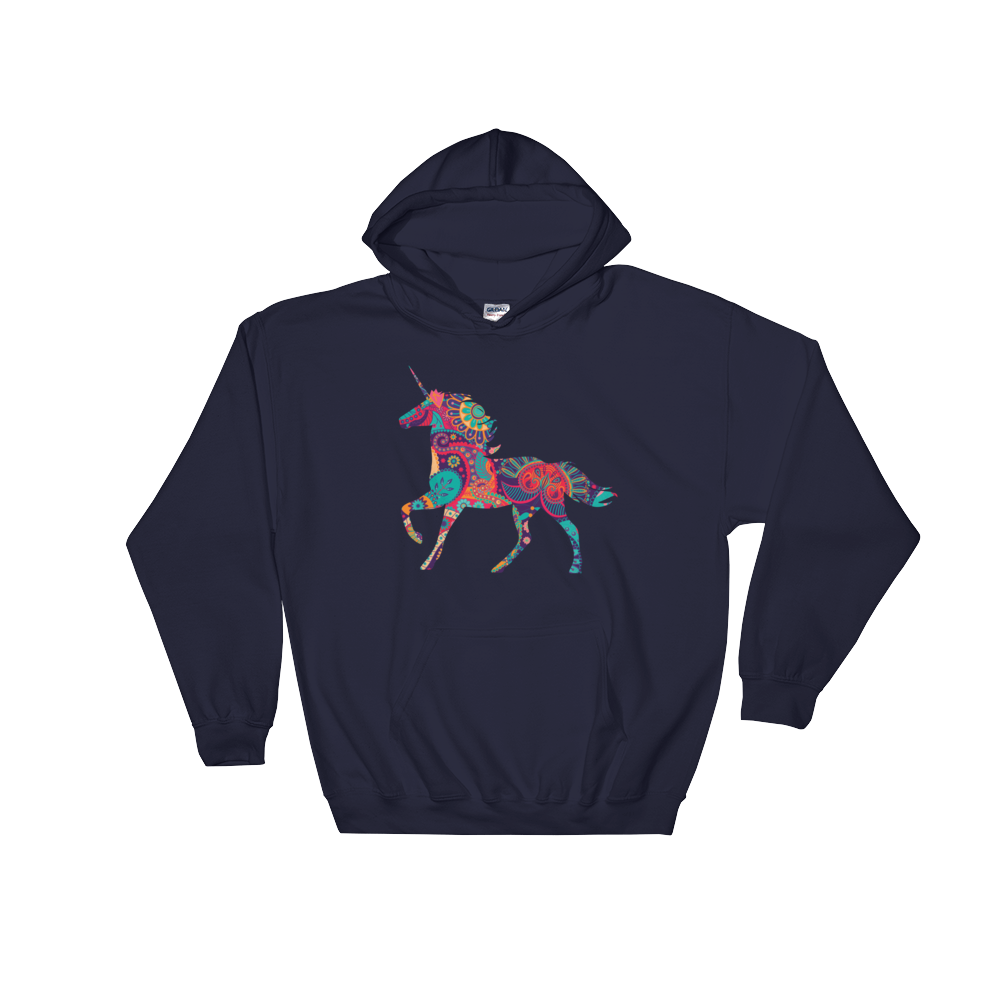 Paisley Unicorn (Hoodie)-Hoodie-Swish Embassy