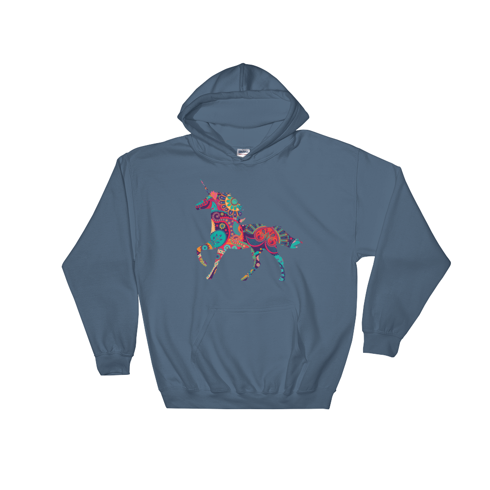 Paisley Unicorn (Hoodie)-Hoodie-Swish Embassy