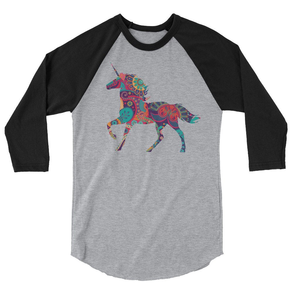 Paisley Unicorn (Raglan)-Raglan-Swish Embassy