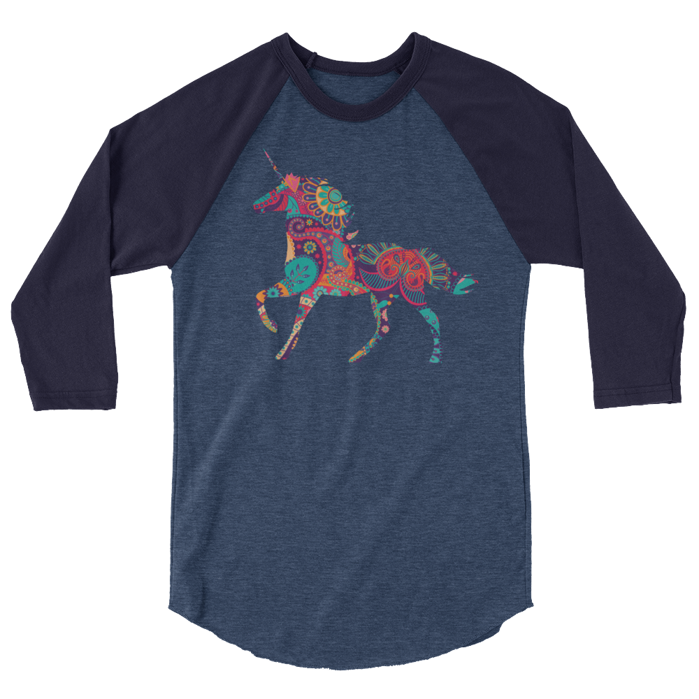 Paisley Unicorn (Raglan)-Raglan-Swish Embassy