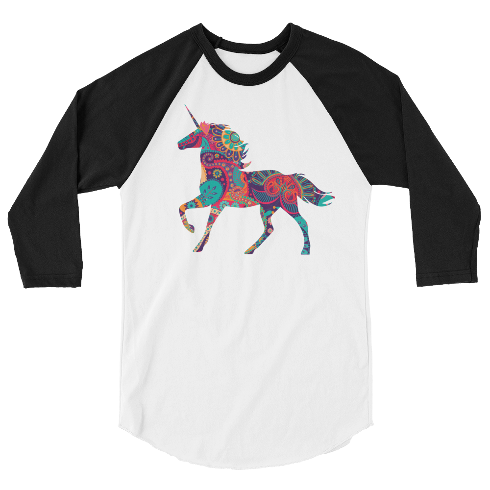 Paisley Unicorn (Raglan)-Raglan-Swish Embassy