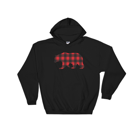 Plaid Bear (Hoodie)-Christmas Hoodies-Swish Embassy