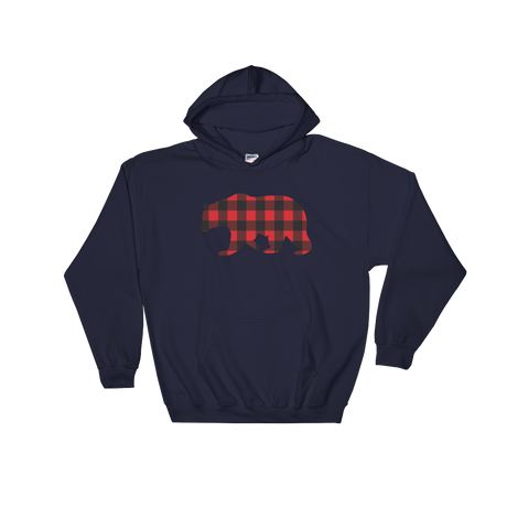 Plaid Bear (Hoodie)-Christmas Hoodies-Swish Embassy