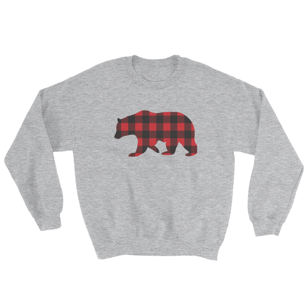 Plaid Bear (Long Sleeve)-Long Sleeve-Swish Embassy