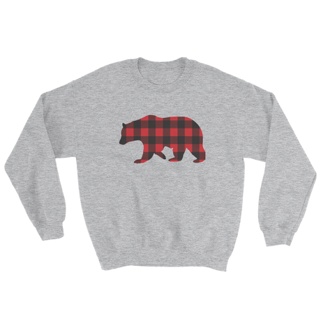 Plaid Bear (Long Sleeve)-Long Sleeve-Swish Embassy