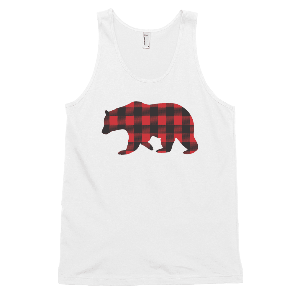 Plaid Bear (Tank Top)-Tank Top-Swish Embassy