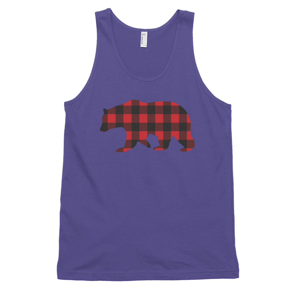 Plaid Bear (Tank Top)-Tank Top-Swish Embassy