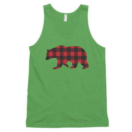 Plaid Bear (Tank Top)-Tank Top-Swish Embassy