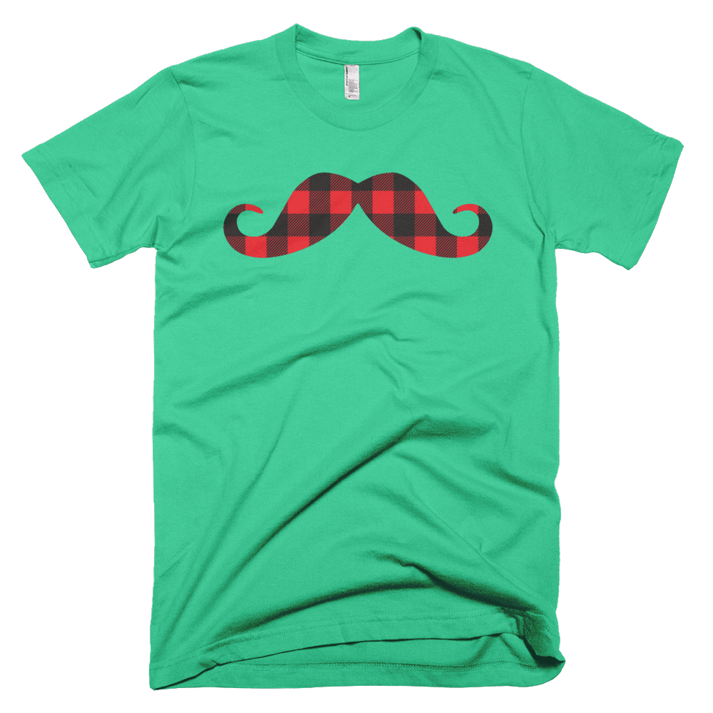 Plaid Moustache-T-Shirts-Swish Embassy